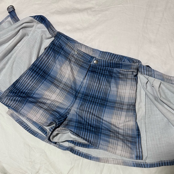 Unif Ada blue plaid skirt - Picture 3 of 5